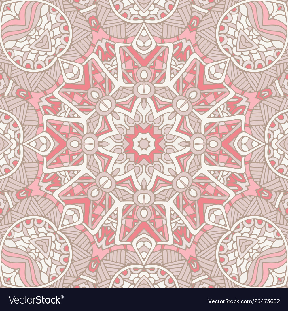 Cute pink seamless abstract tiled pattern