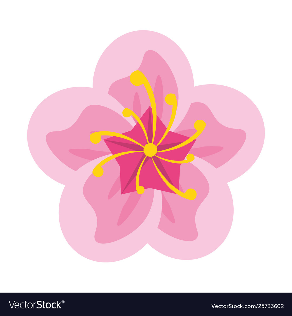 Flower blossom icon cartoon isolated