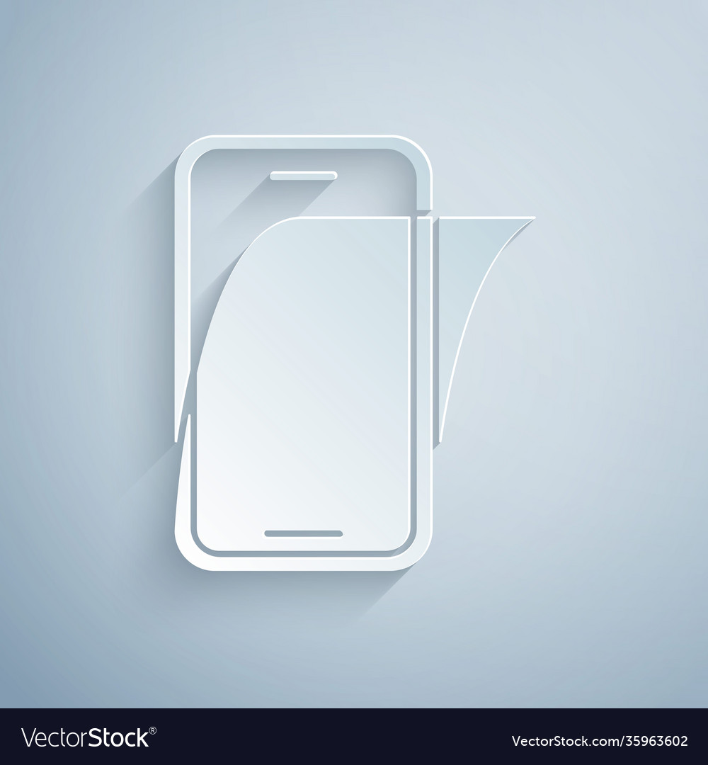 Paper cut glass screen protector for smartphone Vector Image