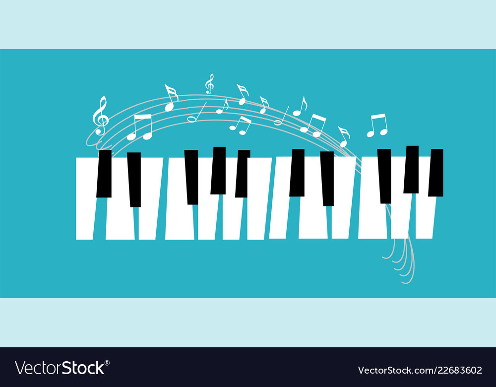 Piano icon and keys of concept modern music Vector Image