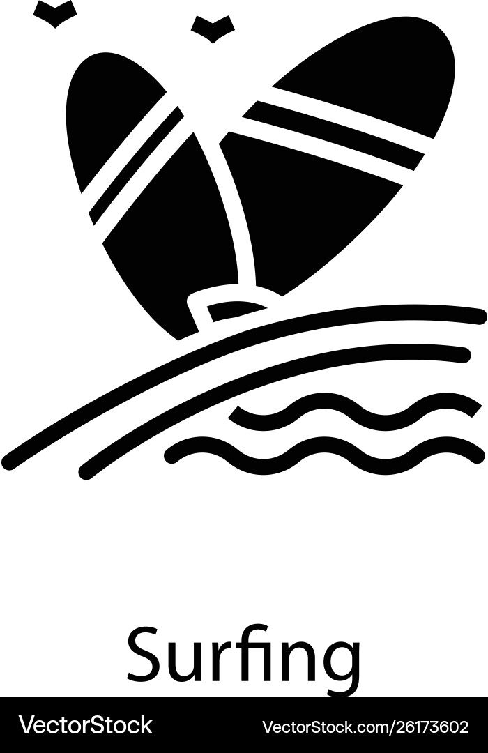 Surfing board Royalty Free Vector Image - VectorStock