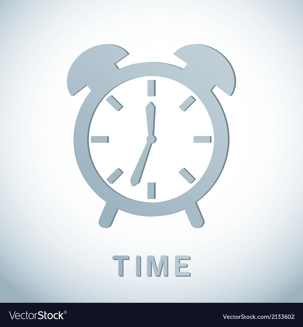 Time design over gray background Royalty Free Vector Image