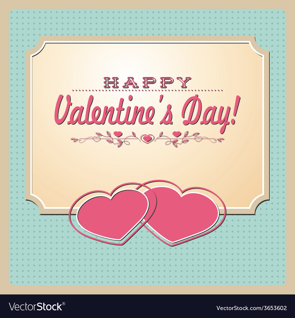 Two pink hearts Royalty Free Vector Image - VectorStock