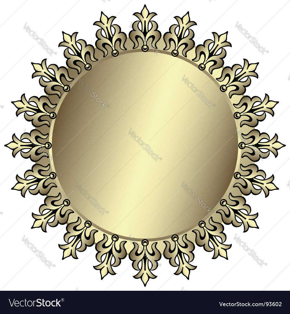 Vintage Silvery Round Frame Royalty Free Vector Image Vintage Silvery Round Frame Vector Image