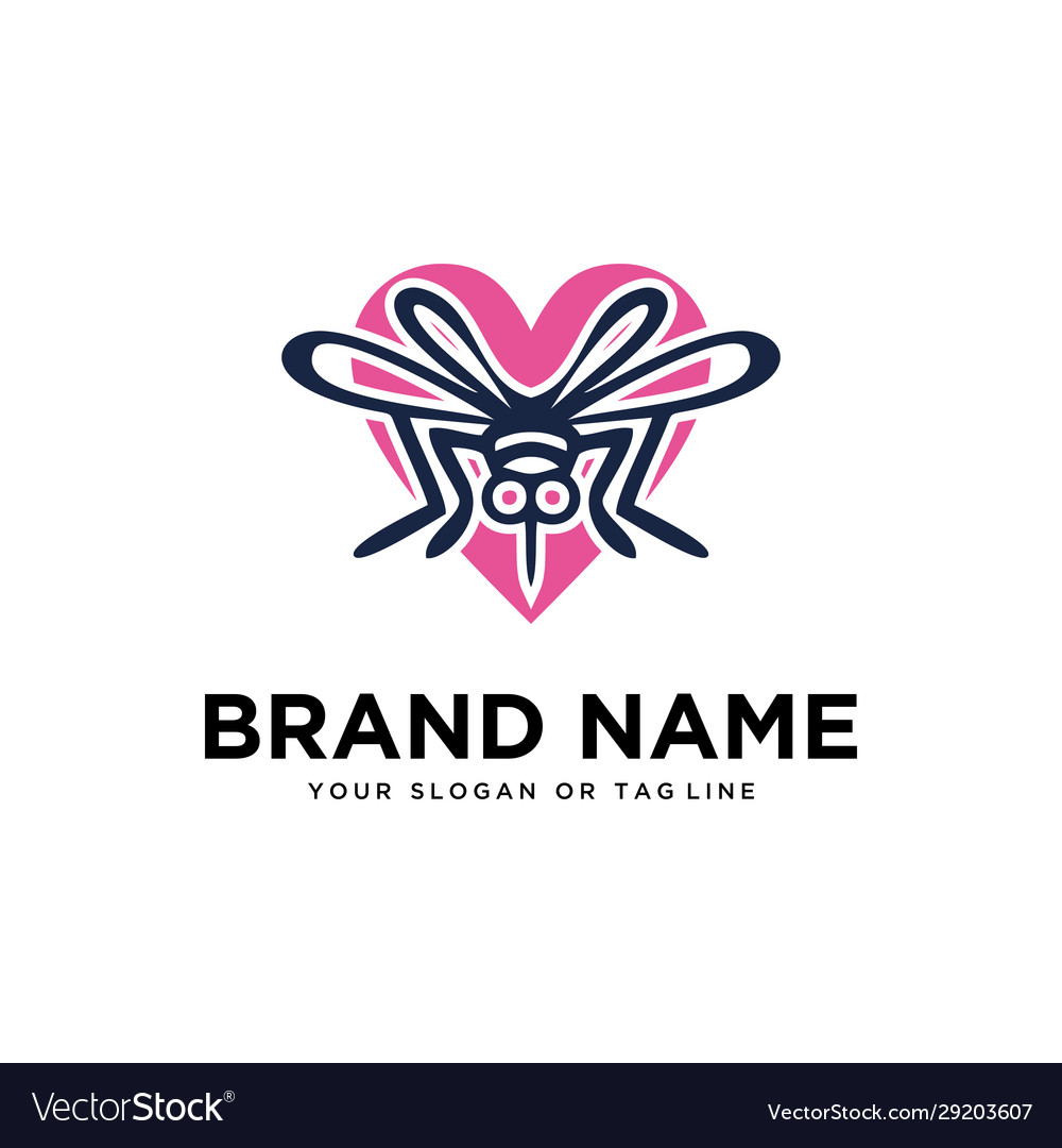 Mosquito logo design template white background