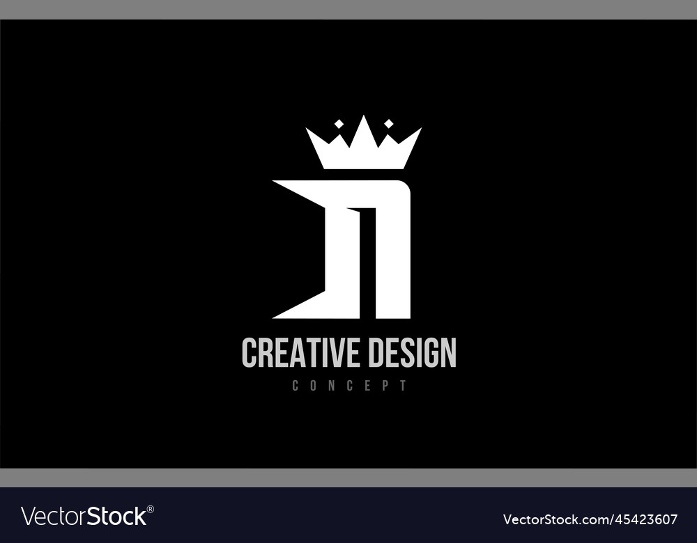 N alphabet letter logo icon design with king