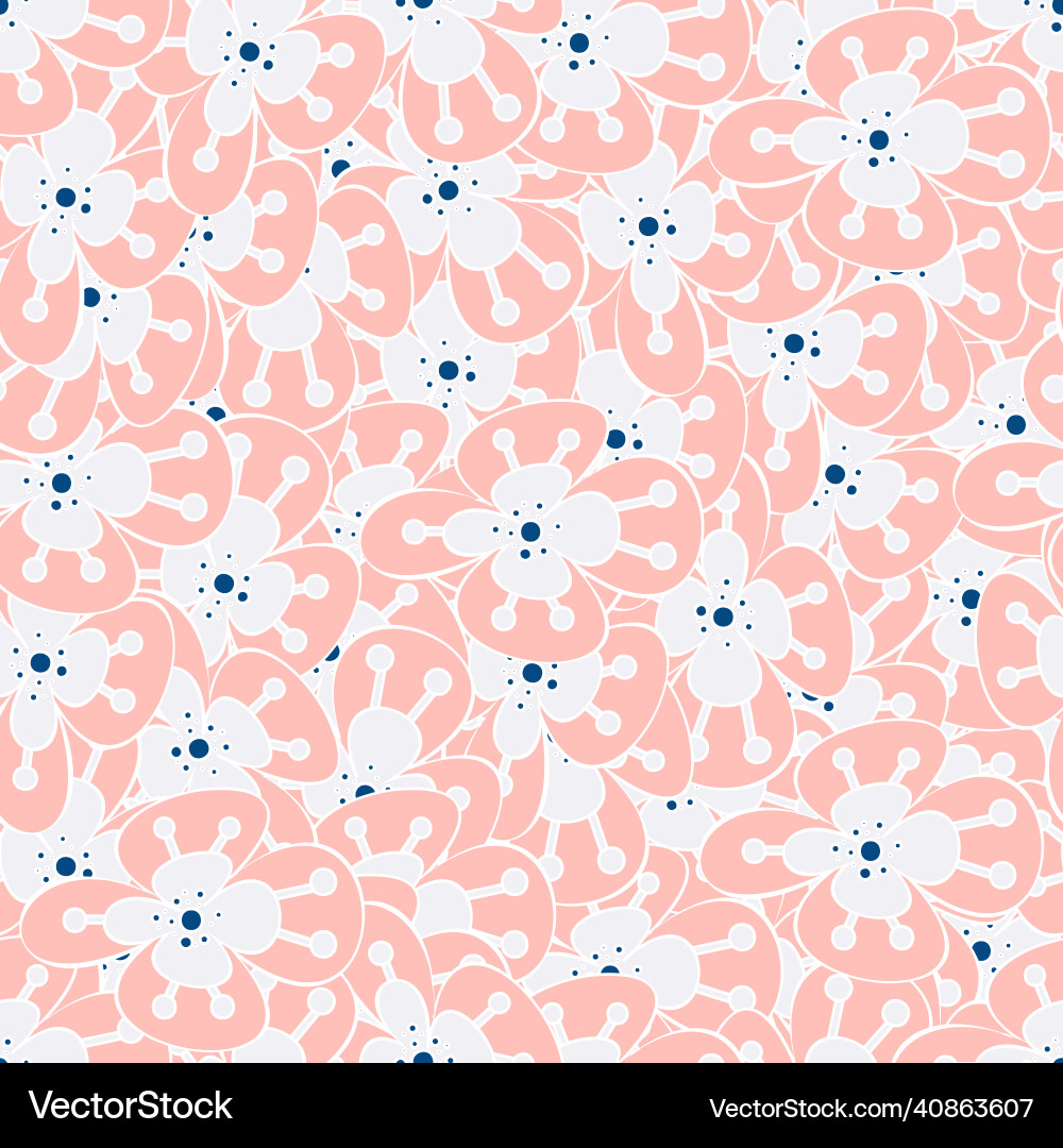 Pink flower Royalty Free Vector Image - VectorStock