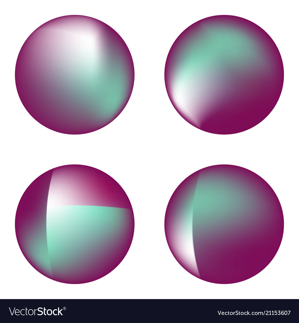 Set holographic circles Royalty Free Vector Image
