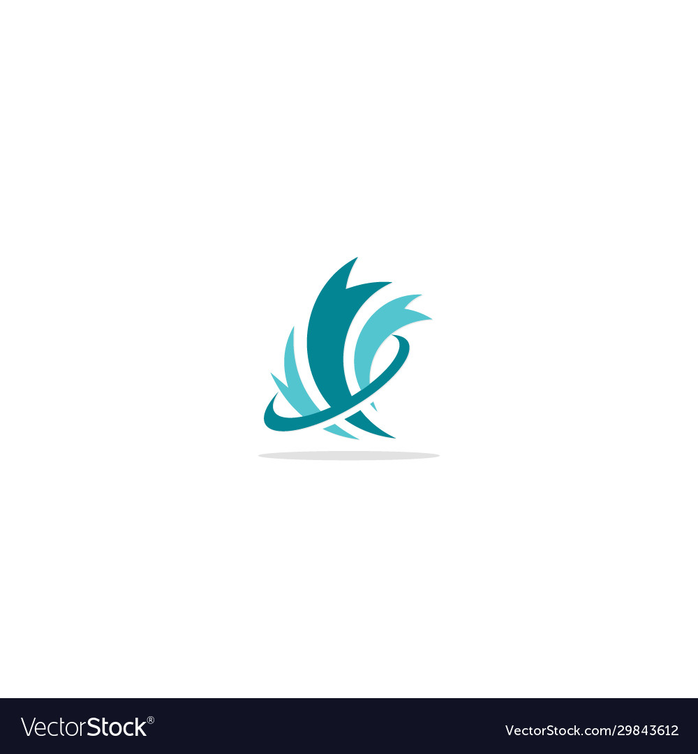 Abstract curve colored logo