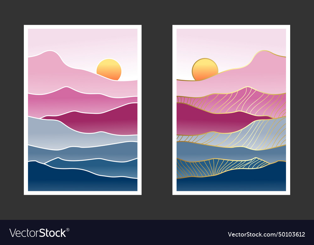 Abstract mountain painting background