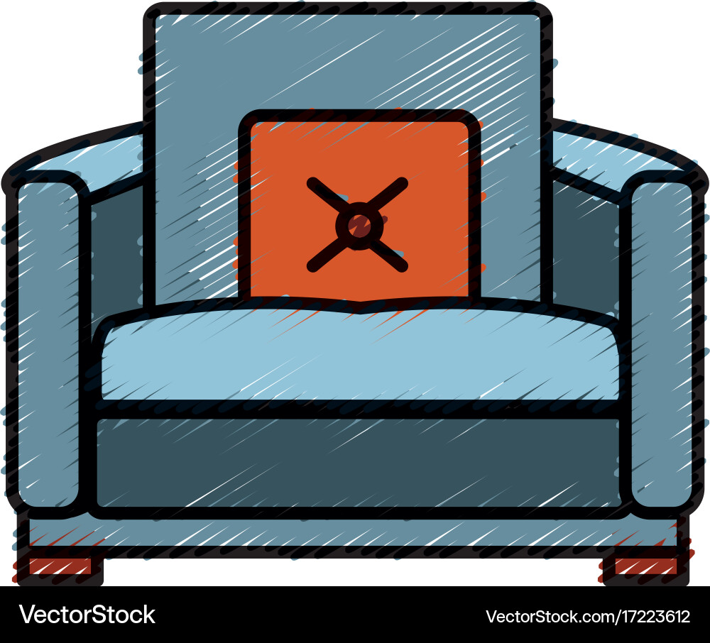 Comfortable couch isolated Royalty Free Vector Image