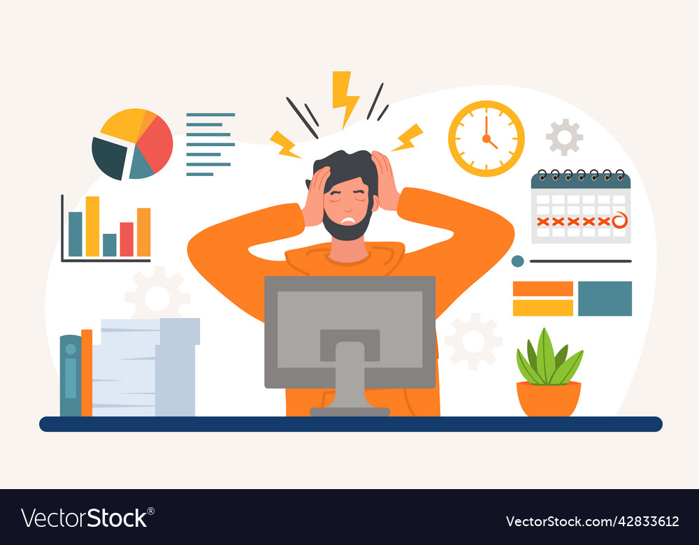 Concept of deadline Royalty Free Vector Image - VectorStock