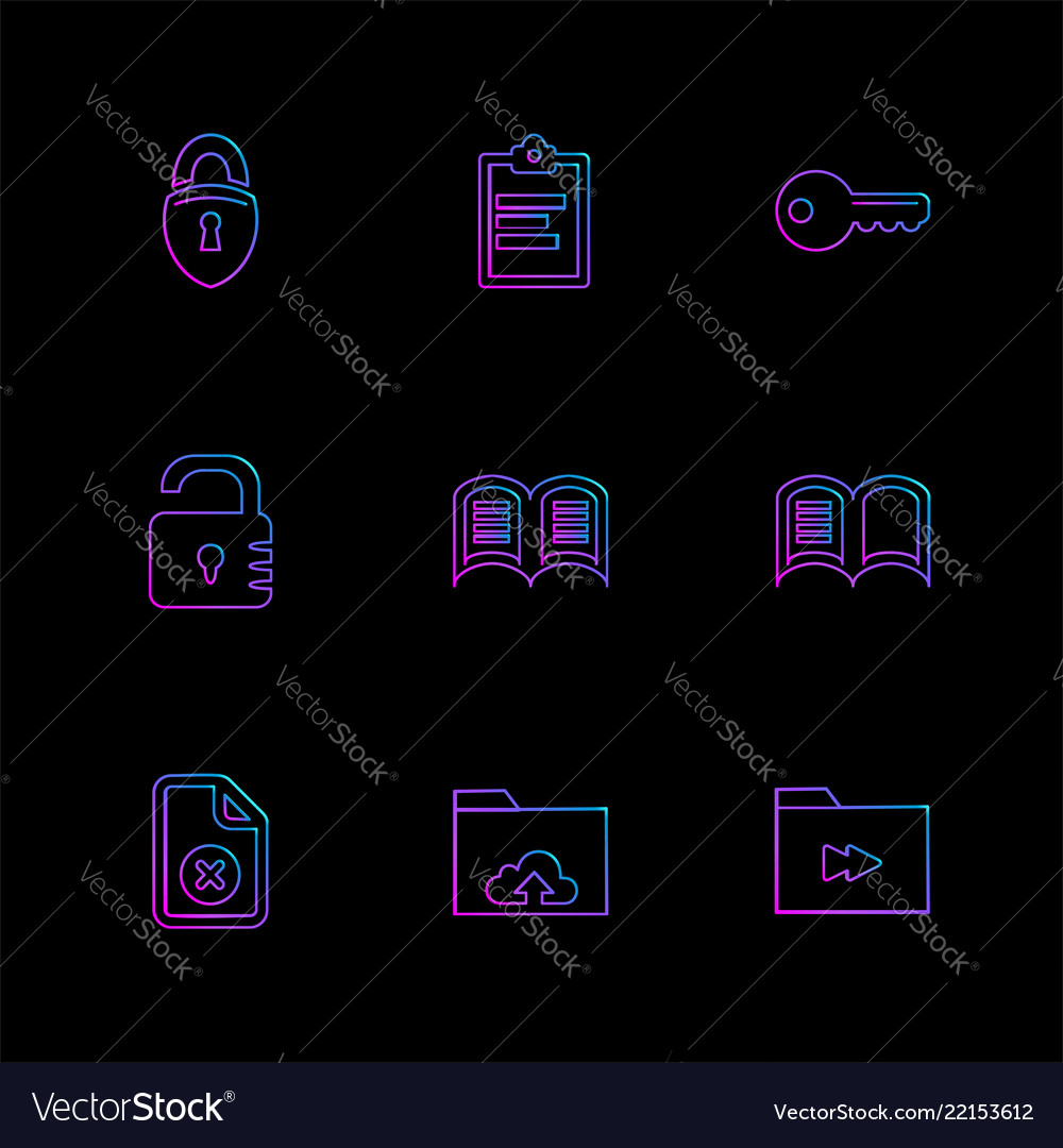 Files document clipboard write eps icons set