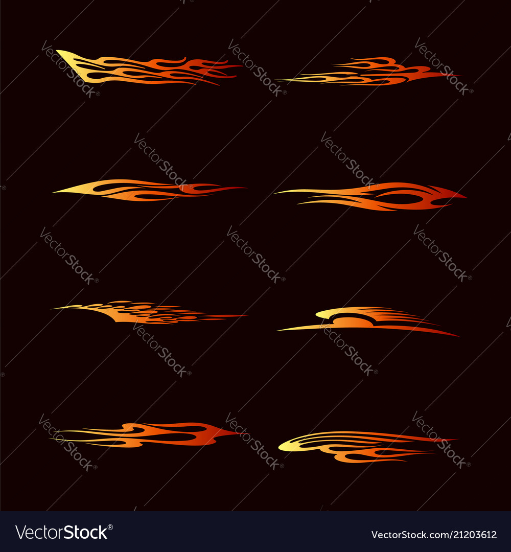 Fire flames in tribal style for tattoo vehicle Vector Image