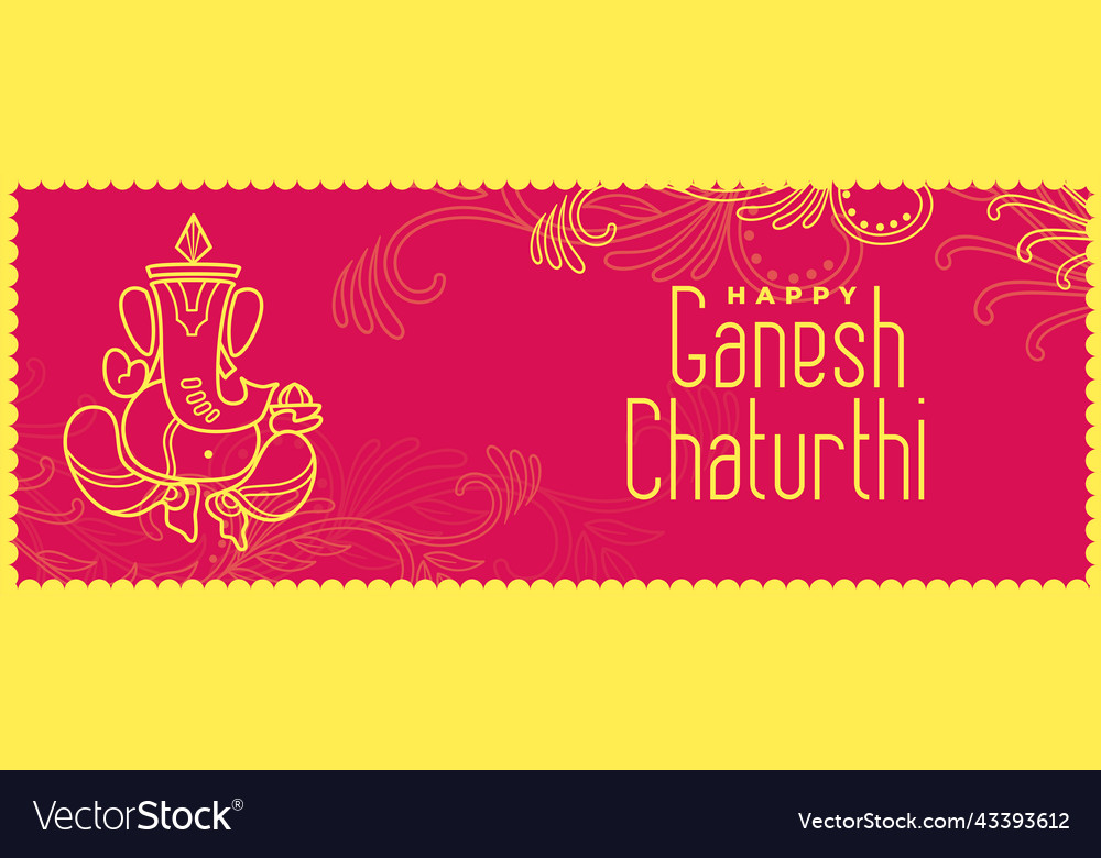 Hindu traditional ganesh chaturthi banner