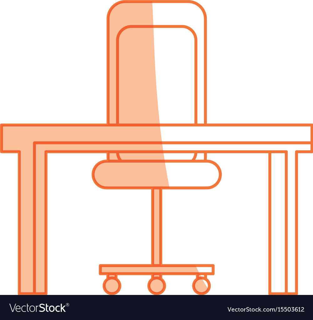 Isolated desk and chair