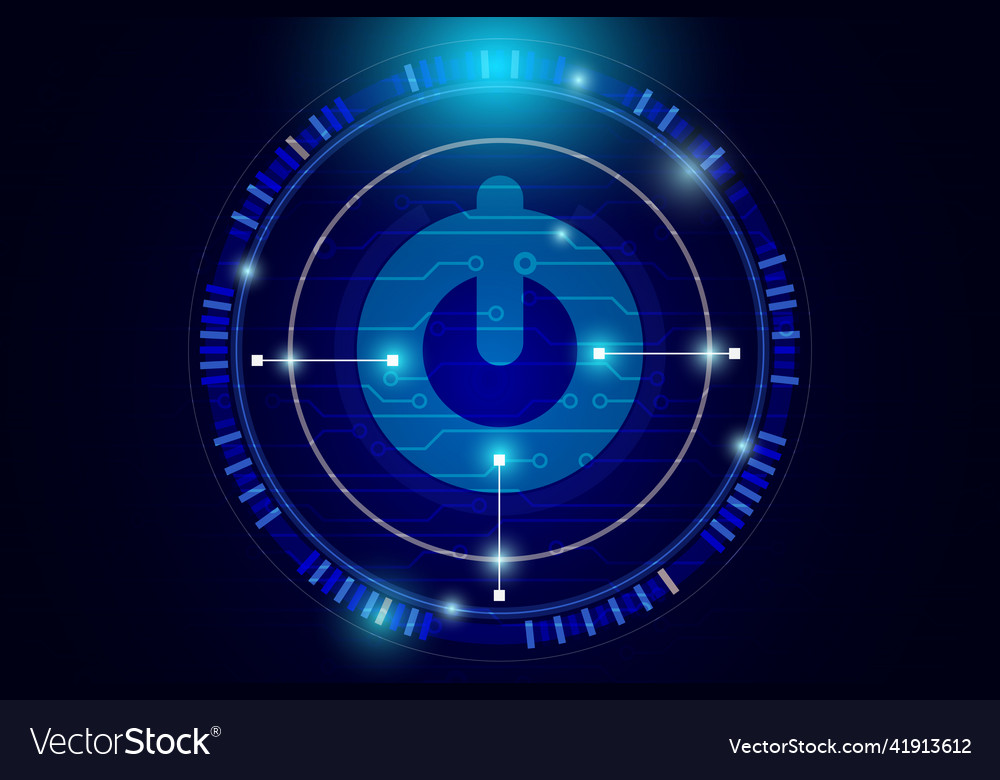 Security safe hi tech concept with circuit board Vector Image