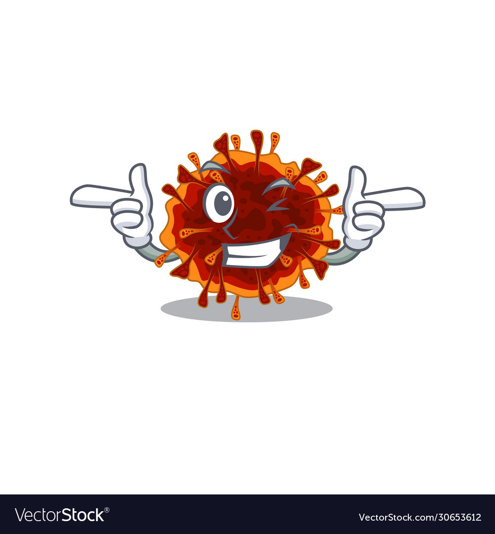 Smiley delta coronavirus style zeigt wink Augen