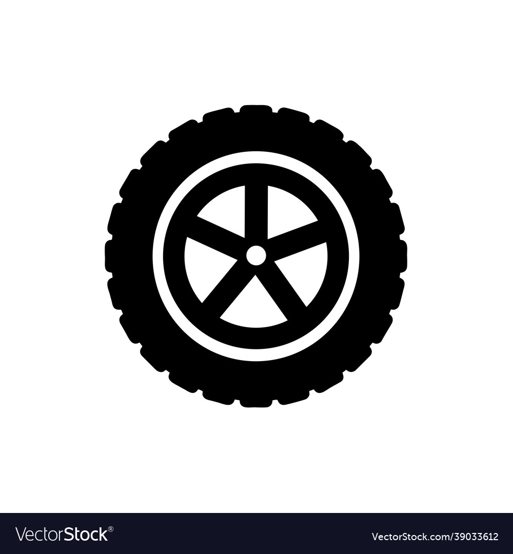 Tire icon isolated on white background Royalty Free Vector