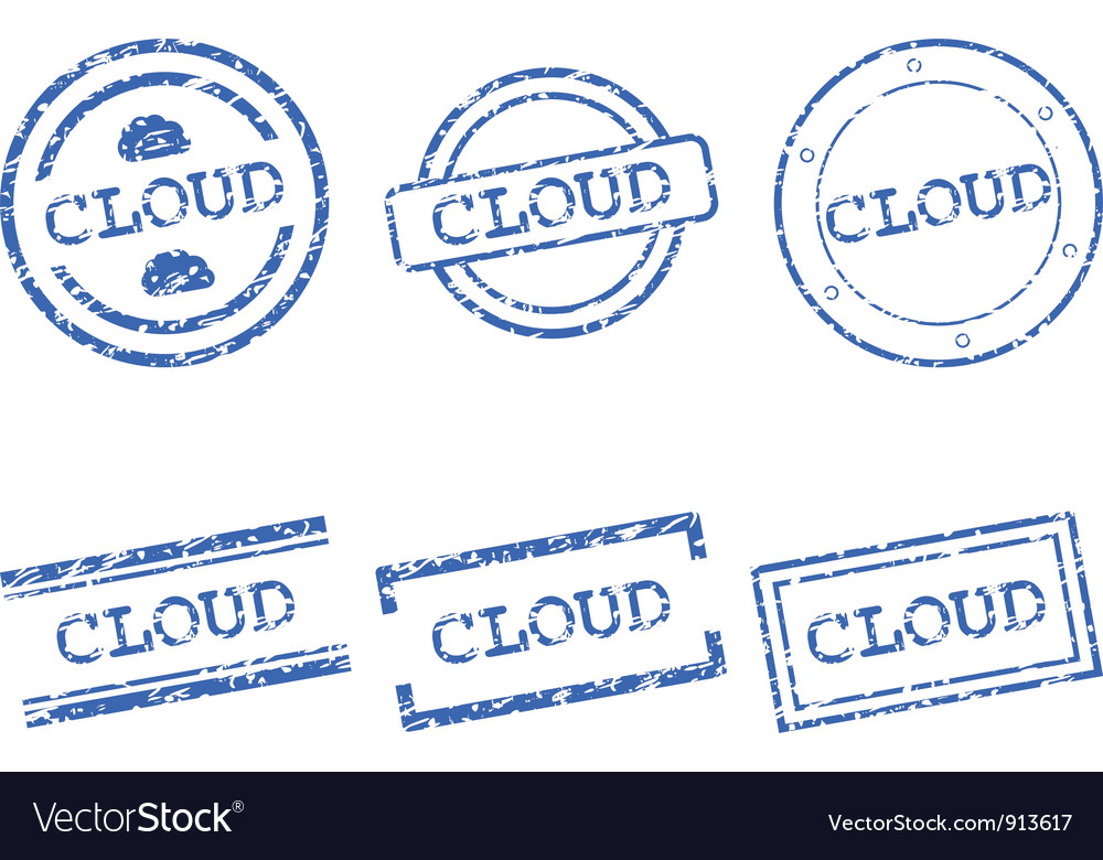 Cloud stamp Royalty Free Vector Image VectorStock