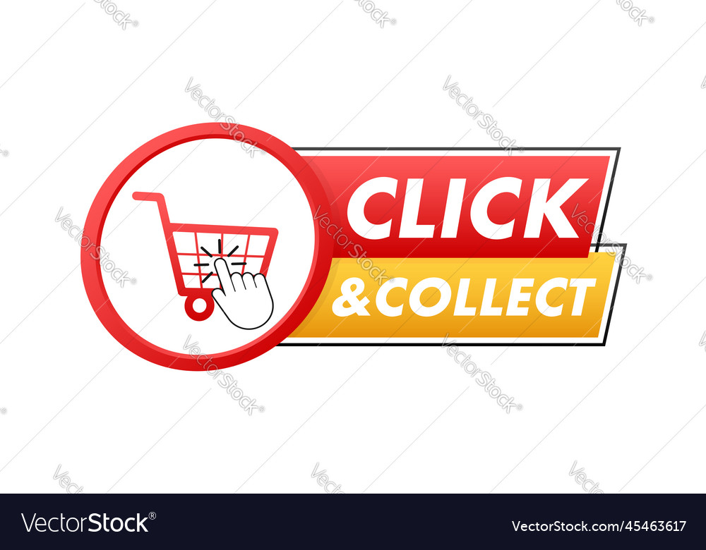 Lick and collect banner flat style website