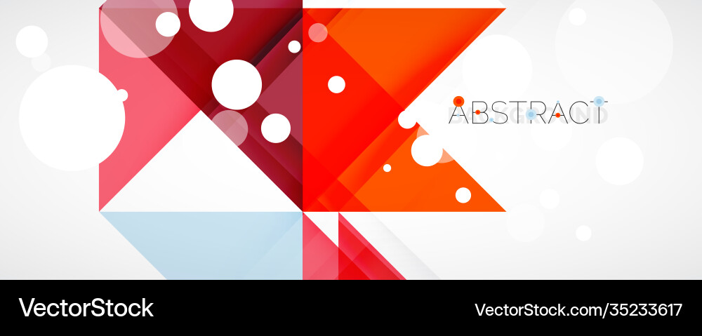 Set triangle geometric backgrounds Royalty Free Vector Image