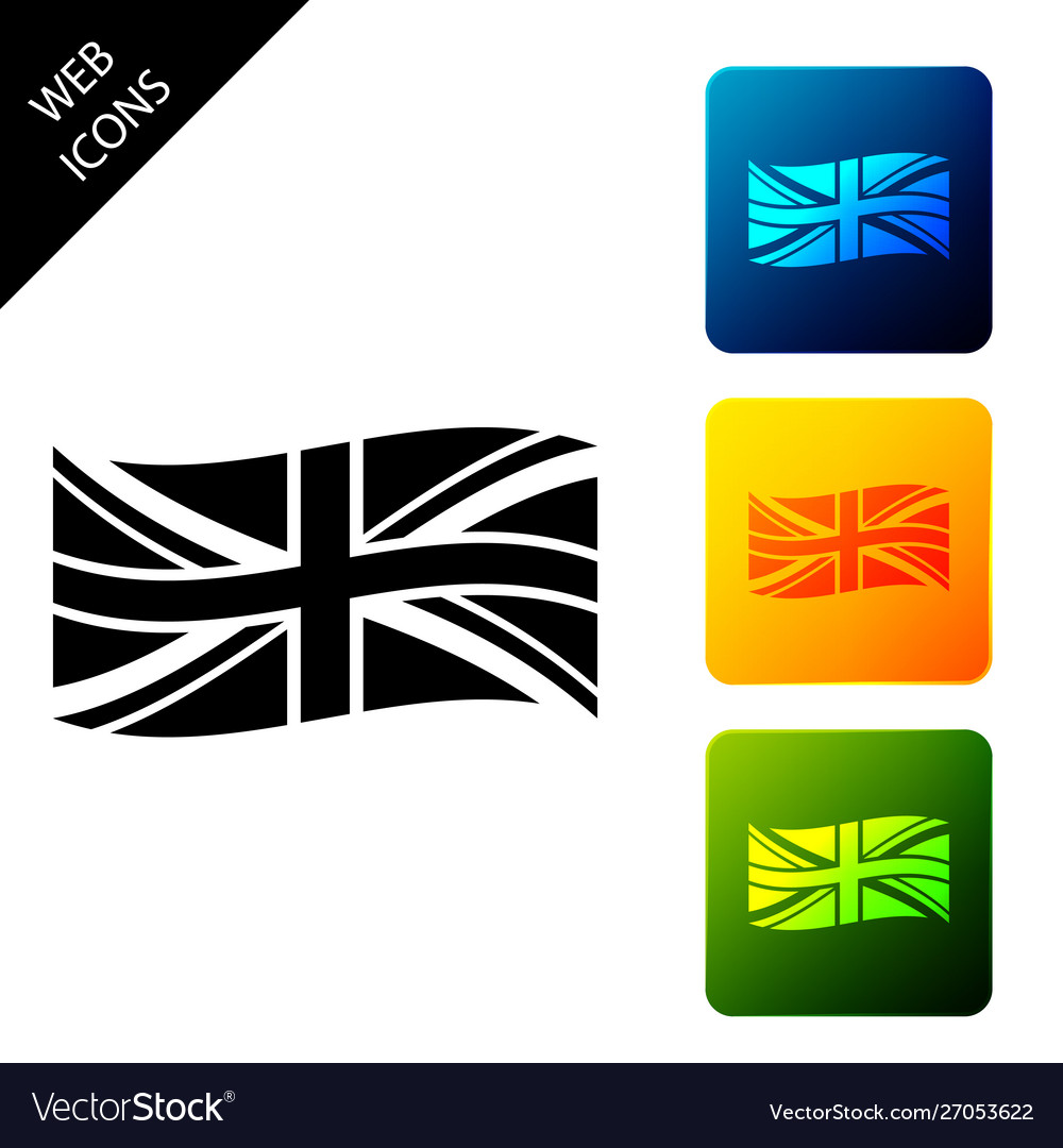 Flag great britain icon isolated uk sign Vector Image