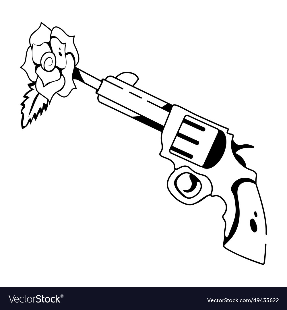 Flower gun Royalty Free Vector Image - VectorStock