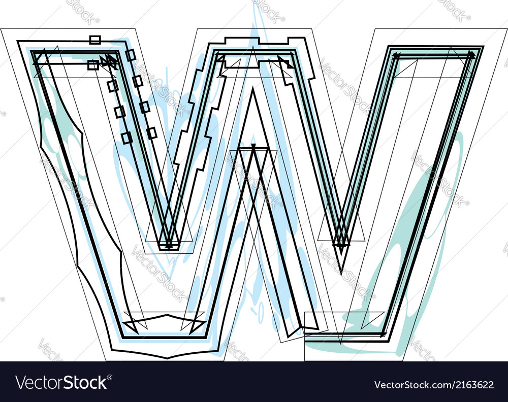 Font letter w