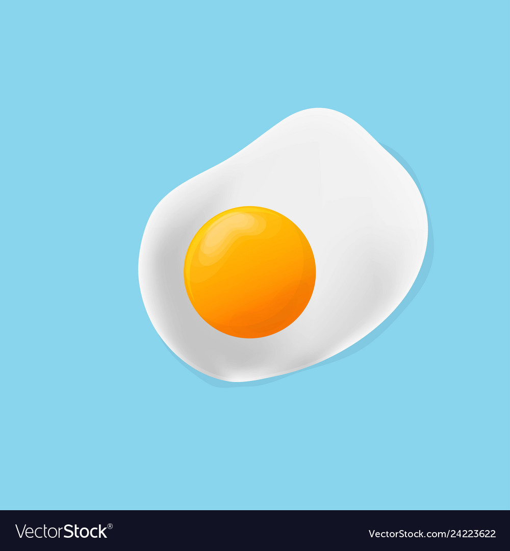 Fried egg Royalty Free Vector Image - VectorStock