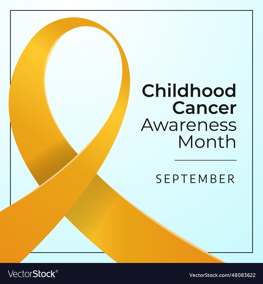 Graphic of childhood cancer awareness month good Vector Image