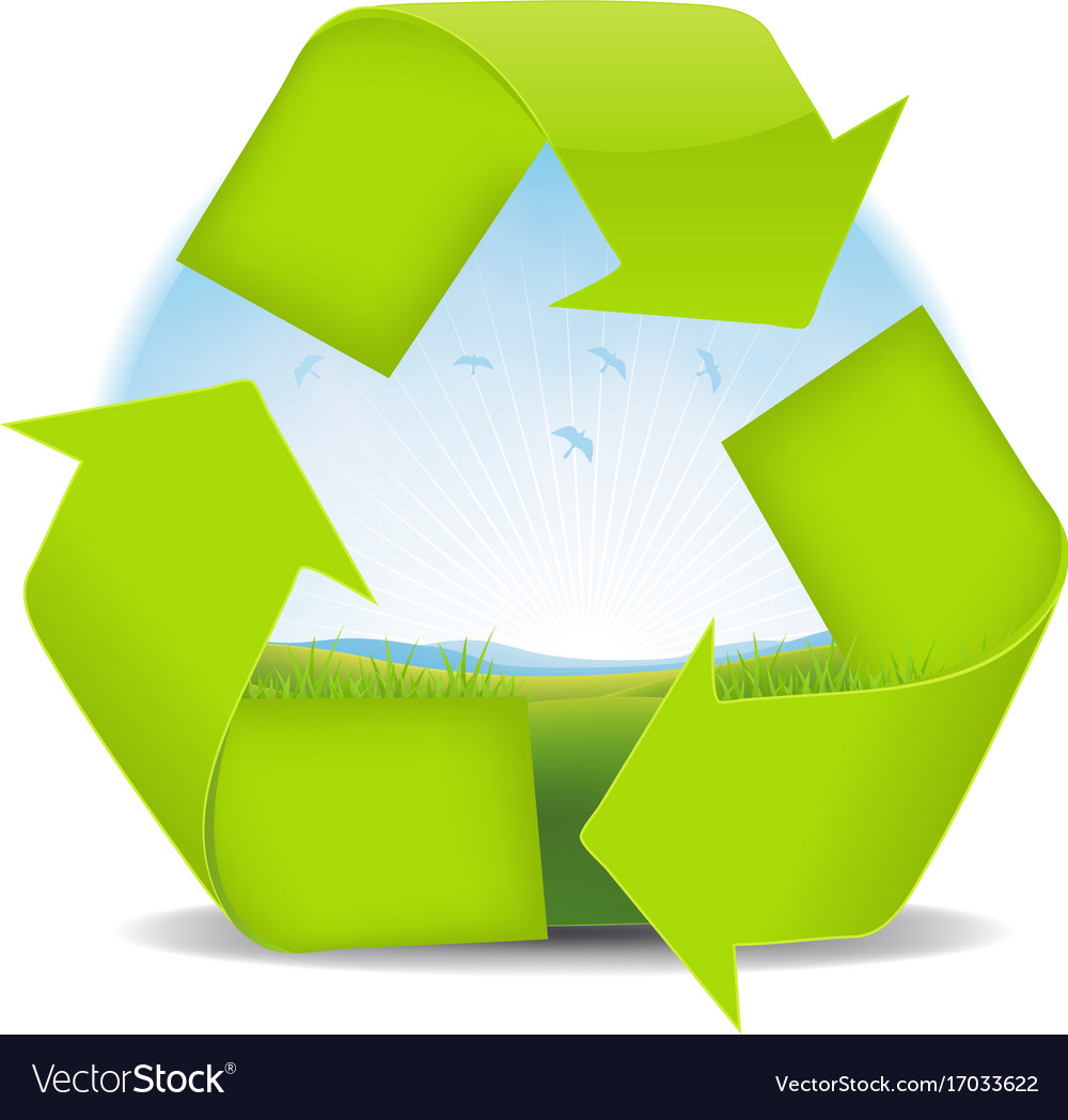 Summer Or Spring Recycle Landscape Banner Vector Image