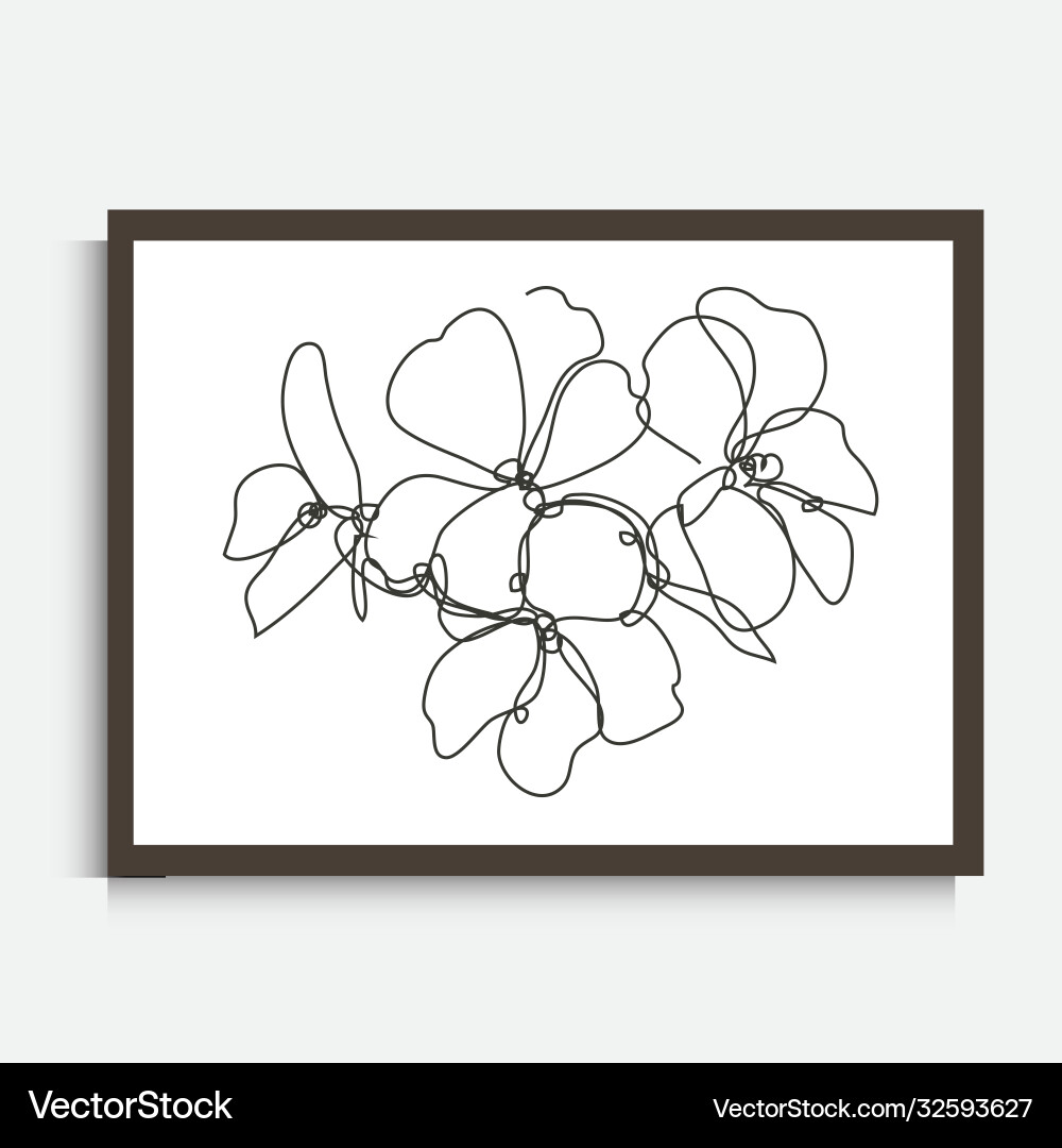 Hand drawn floral decoration wall decor Royalty Free Vector