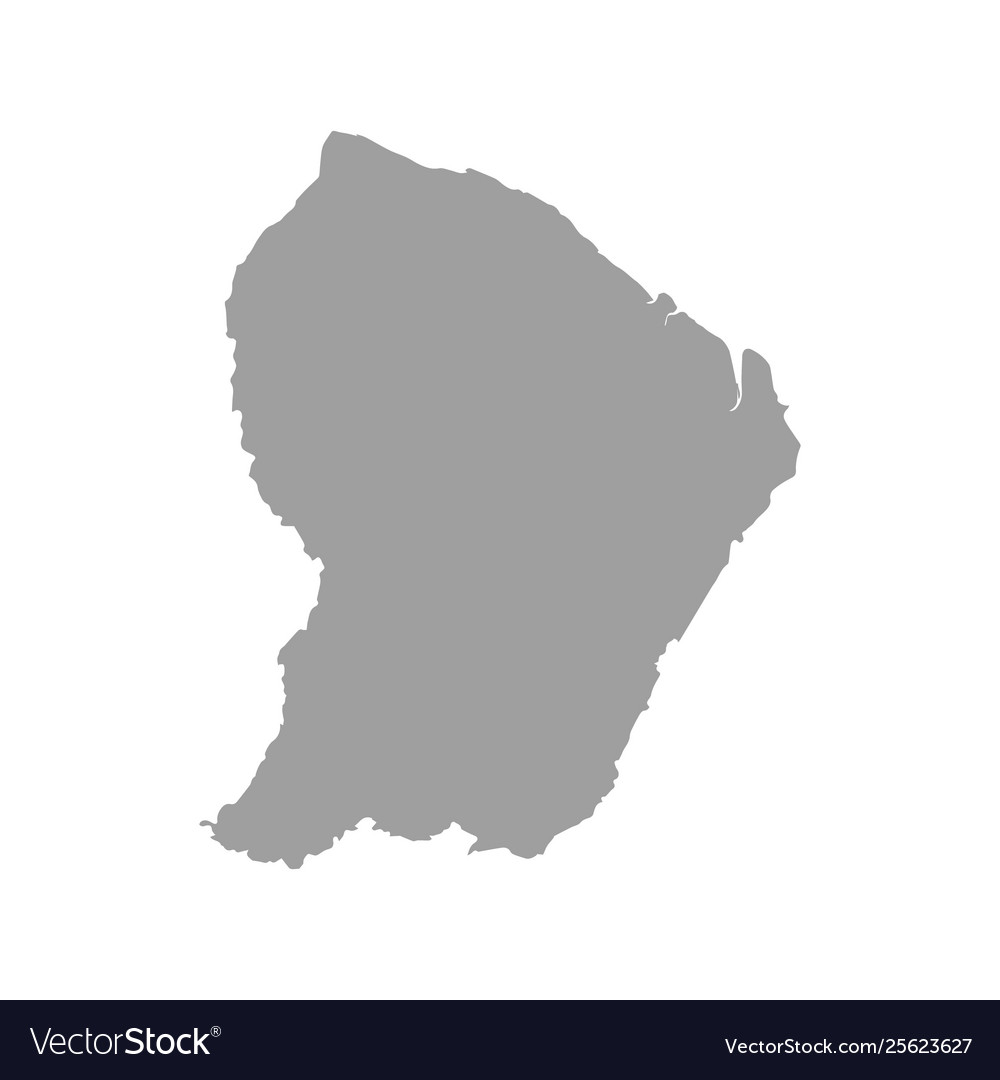 High detailed map french guiana Royalty Free Vector Image