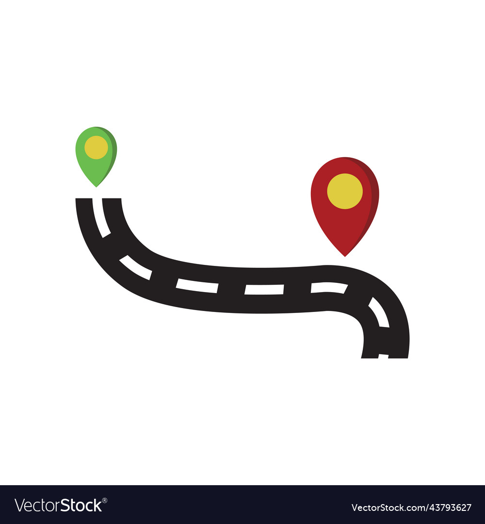 Location pin icon design template Royalty Free Vector Image