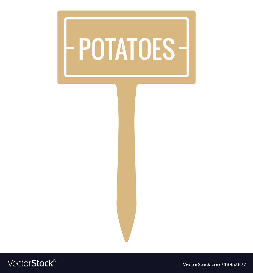 Potatoes sign cut out Royalty Free Vector Image