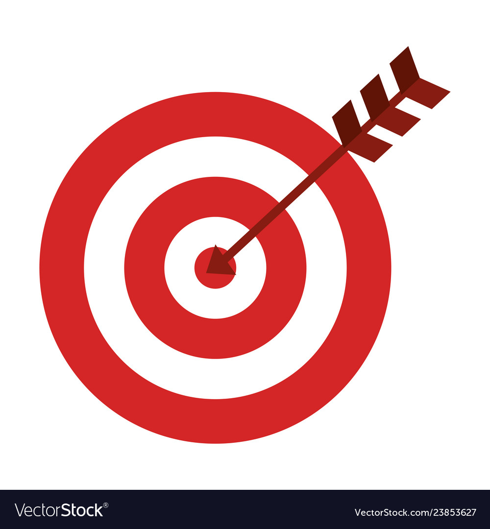 Target with arrow icon Royalty Free Vector Image