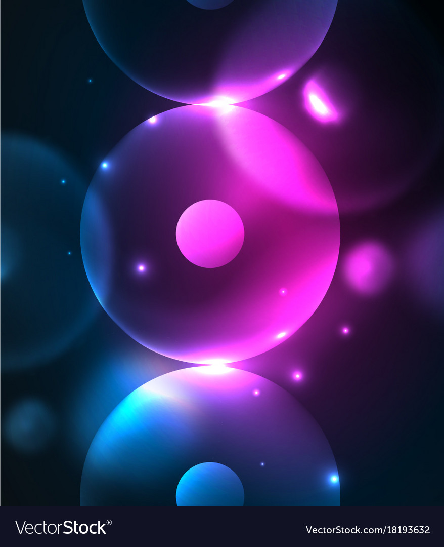 Blurred glowing circles digital abstract Vector Image
