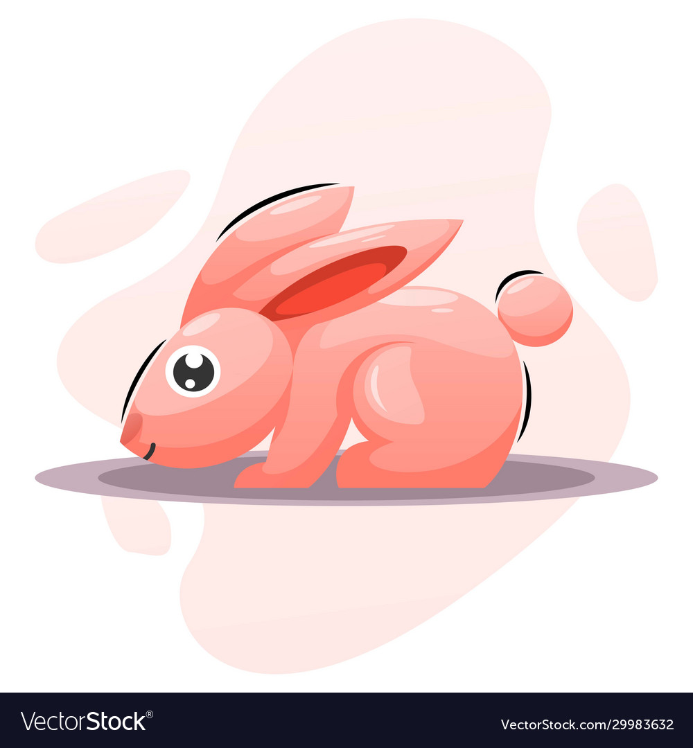 Cute rabbit mascot cartoon Royalty Free Vector Image