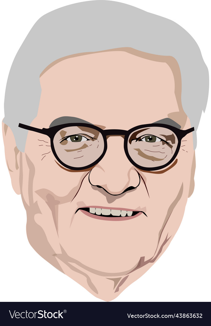 Frank walter steinmeier portrait Royalty Free Vector Image