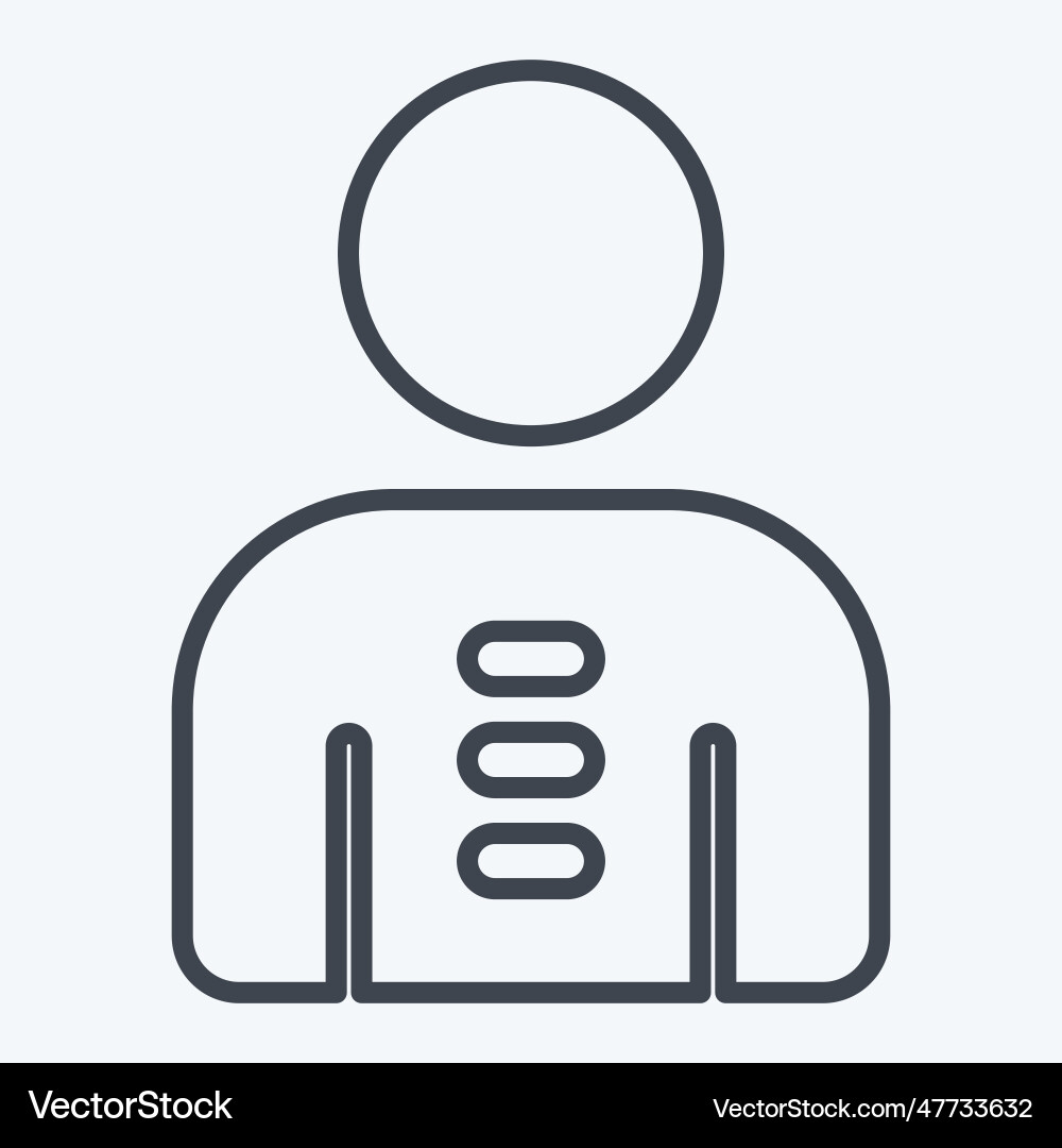 Icon posture related to orthopedic symbol line Vector Image