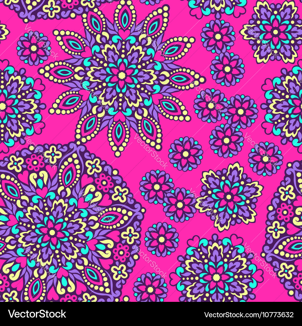 Seamless background with abstract ethnic pattern Vector Image