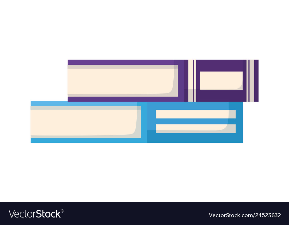 Stack of books isolated icon