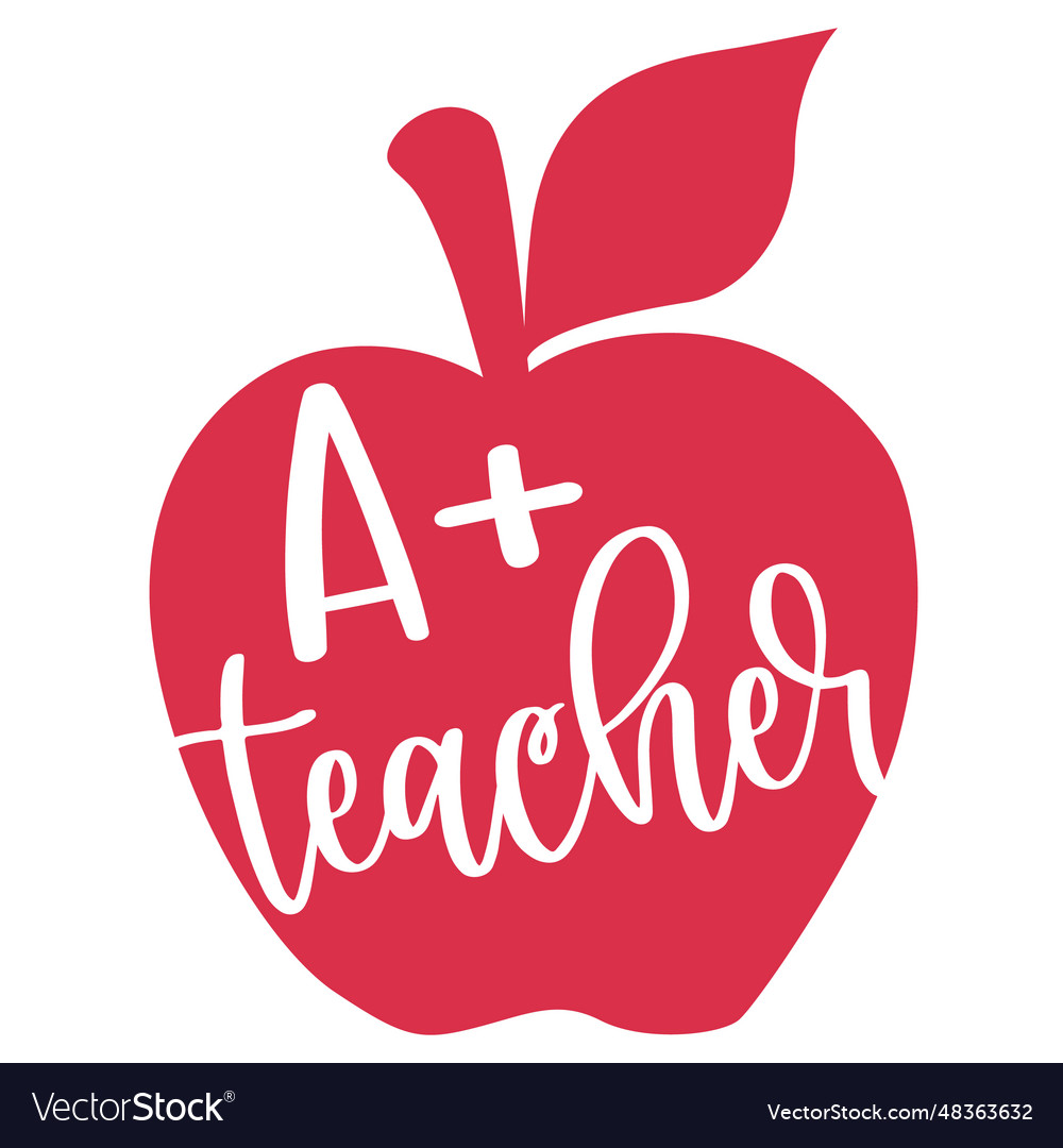 Teaching is heart work Royalty Free Vector Image