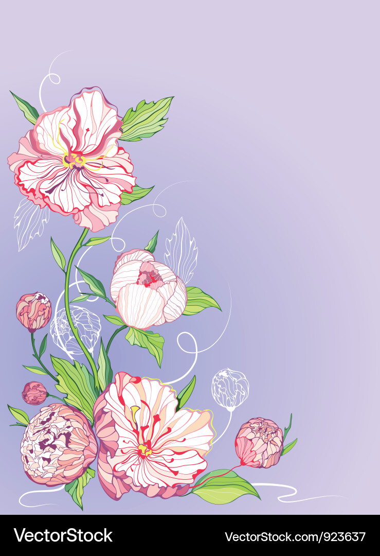 Background with flowers Royalty Free Vector Image