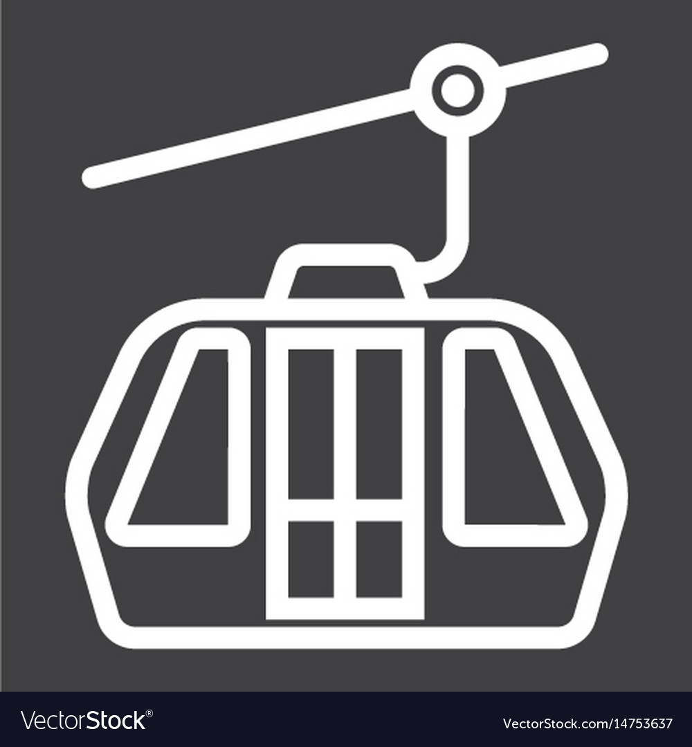 Funicular line icon travel and tourism