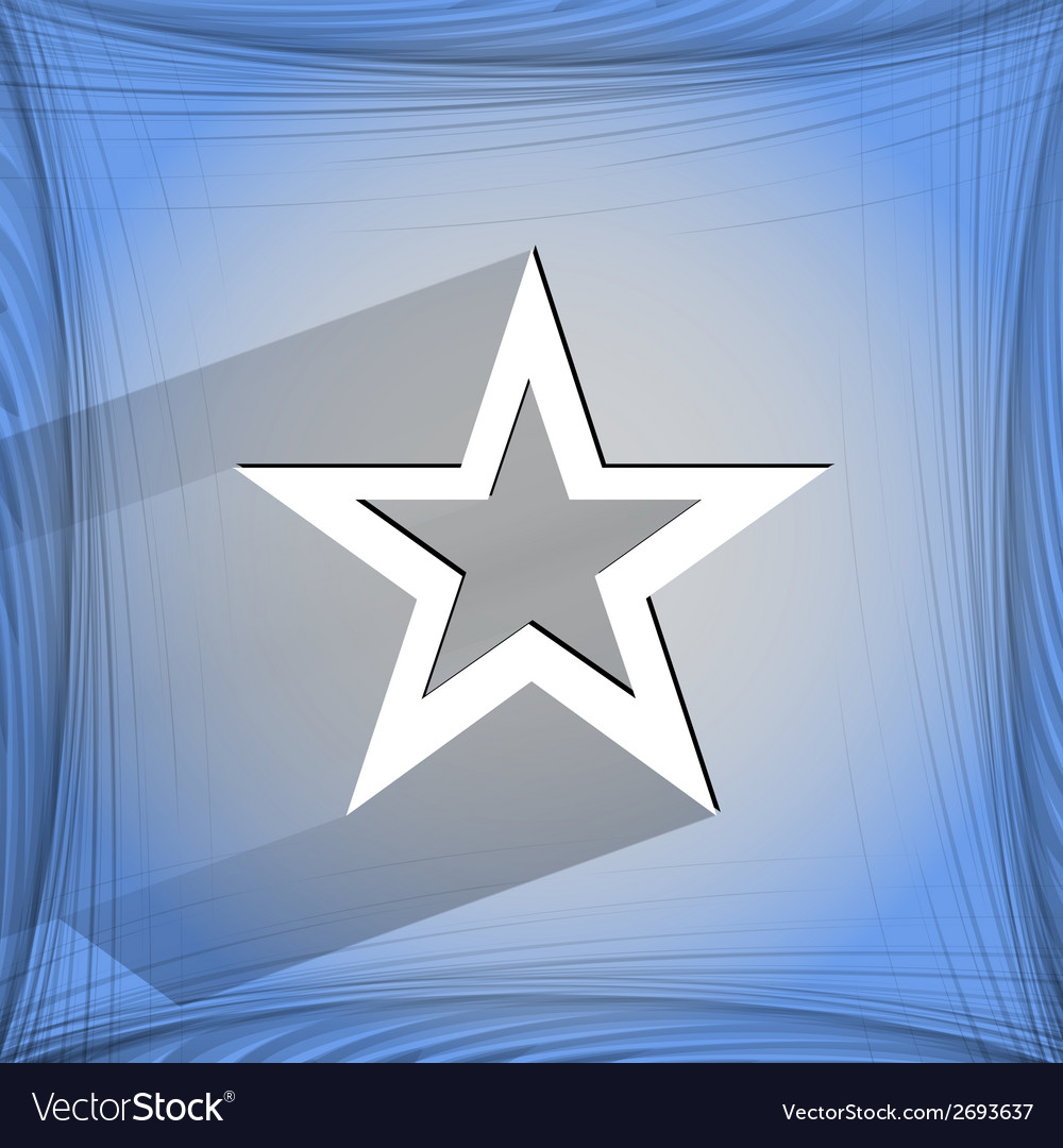 Star web icon on a flat geometric abstract Vector Image