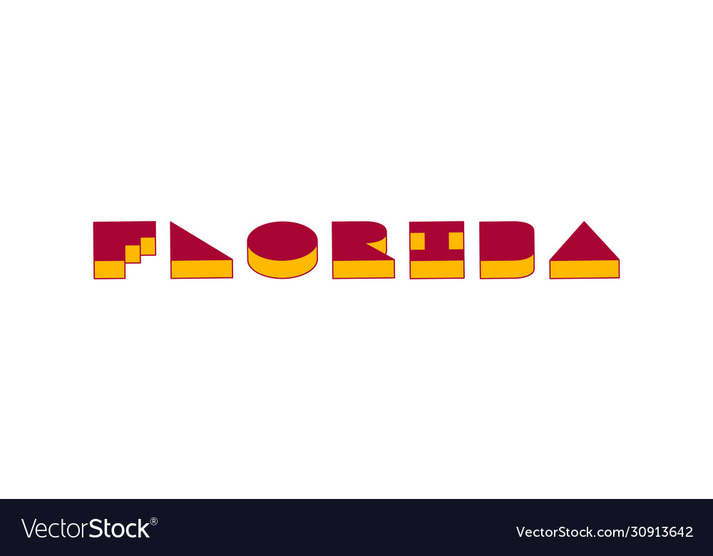 Florida Text mit 3d isometrische Wirkung