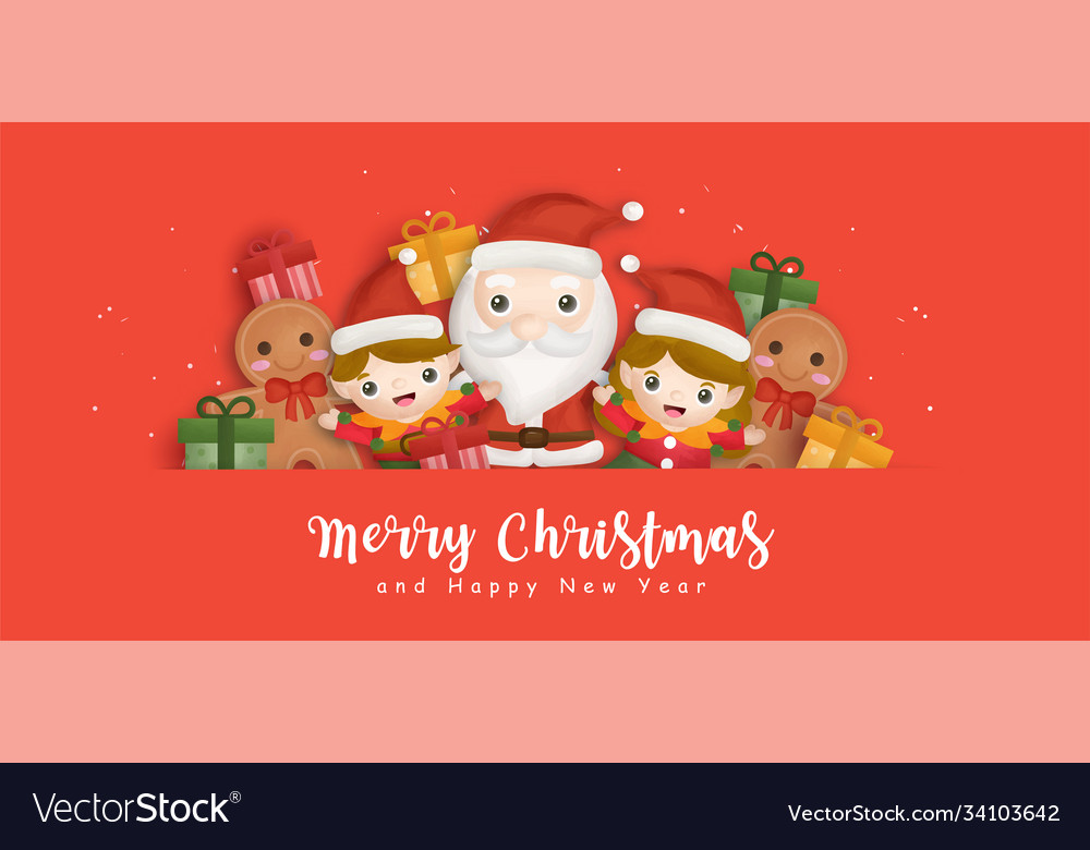 Happy christmas background with santa clause