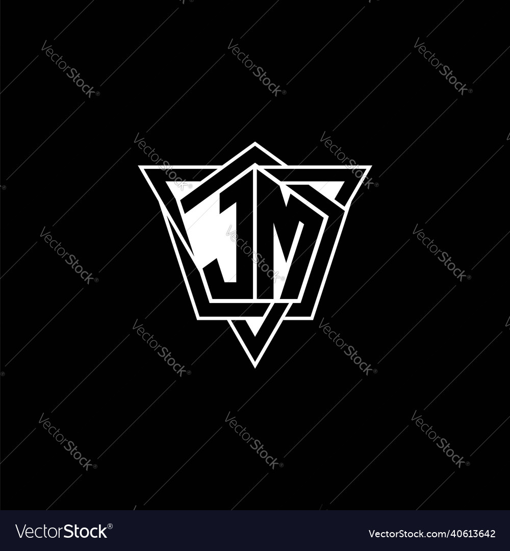 Jm Logo Monogramm geometrische modernes Design